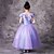 abordables Déguisements thème film et séries TV-Princesse Raiponce Robe Robe de demoiselle d&#039;honneur Fille Cosplay de Film Robe trapèze robe de vacances Violet Robe Le Jour des enfants Mascarade Tulle Polyester