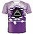 cheap Men&#039;s 3D T-shirts-Men&#039;s Unisex Tee T shirt Tee 3D Print Graphic Optical Illusion Plus Size Crew Neck Round Neck Casual Daily Short Sleeve Tops Vintage Streetwear Exaggerated Custom Green White Purple