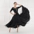 cheap Ballroom Dancewear-Ballroom Dance Dress Split Joint Crystals / Rhinestones Women&#039;s Training Performance Half Sleeve Stretch Yarn Lace Lycra
