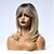 cheap Synthetic Trendy Wigs-Synthetic Wig Matte kinky Straight Neat Bang Wig Long Light Blonde Synthetic Hair 20 inch Women&#039;s Adorable Blonde