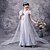 cheap Movie &amp; TV Theme Costumes-Princess Elsa Dress Flower Girl Dress Girls&#039; Movie Cosplay A-Line Slip Vacation Dress White Dress Children&#039;s Day Masquerade Tulle Polyester Sequin