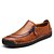 cheap Men&#039;s Slip-ons &amp; Loafers-Men&#039;s Loafers &amp; Slip-Ons Outdoor PU Non-slipping Dark Brown Black Brown Summer