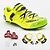 abordables Zapatos de ciclismo-SIDEBIKE Adulto Zapatillas de ciclismo con pedal y cala Calzado para Bicicleta de Carretera Fibra de Carbono Transpirable Amortización Utra ligero (UL) Ciclismo Verde / amarillo Hombre Zapatillas