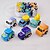 cheap Toy Cars-Toy Car Vehicle Playset Pull Back Car / Inertia Car Mini Truck Cartoon Toy Colorful Plastic Mini Car Vehicles Toys for Party Favor or Kids Birthday Gift MC0166 6 pcs