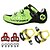 baratos Sapatos de Ciclismo-SIDEBIKE Adulto Sapatilhas de Ciclismo com Travas &amp; Pedal Tênis para Ciclismo Nailom Respirável Almofadado Ciclismo Preto Vermelho Verde Homens Sapatos para Ciclismo / Malha Respirável / Gancho