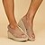 cheap Women&#039;s Sandals-Women&#039;s Sandals Wedge Sandals Heel Sandals Daily Wedge Sandals Summer Wedge Heel Open Toe PU Loafer Black White Brown