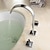 abordables Agujeros múltiples-grifo para lavabo de baño - giratorio / extendido / cascada cromo montado en superficie dos manijas tres agujeros grifos de baño