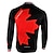 cheap Cycling Jerseys-21Grams® Men&#039;s Cycling Jersey Long Sleeve Mountain Bike MTB Road Bike Cycling Winter Graphic USA Canada Jersey Shirt Black Red Thermal Warm UV Resistant Cycling Sports Clothing Apparel / Stretchy