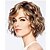 cheap Synthetic Trendy Wigs-Synthetic Wig Curly Hathaway Layered Haircut Wig Short Chocolate Synthetic Hair 12 inch Women&#039;s Women Synthetic Sexy Lady Dark Brown Gold Blonde Ombre hairjoy