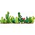 abordables Autocollants muraux décoratifs-Vert cactus plantes stickers muraux pour chambre salon salle à manger cuisine chambre d&#039;enfants bricolage vinyle stickers muraux porte peintures murales 90x30cm