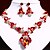cheap Jewelry Sets-Women&#039;s Crystal Bridal Jewelry Sets Fancy Flower Statement Colorful Earrings Jewelry Transparent / bright red / White For Party Wedding 1 set