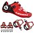 baratos Sapatos de Ciclismo-SIDEBIKE Adulto Sapatilhas de Ciclismo com Travas &amp; Pedal Tênis para Ciclismo Nailom Respirável Almofadado Ciclismo Preto Vermelho Verde Homens Sapatos para Ciclismo / Malha Respirável / Gancho