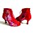 olcso Latin cipők-Női Latin cipő Magassarkúk Illesztés Kúpsarok Sötétvörös Cipzár