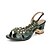 cheap Women&#039;s Sandals-Women&#039;s Sandals 2022 Rhinestone Crystal Sparkling Glitter Pumps Open Toe Casual Sweet Daily Party &amp; Evening PU Ankle Strap Summer Floral Green Purple Gold