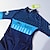 ieftine îmbrăcăminte de triatlon pentru bărbați-BOESTALK Bărbați Manșon scurt Costum Vară Spandex Verde / Galben Albastru celest Albastru Dungi Peteci Punct Bicicletă Costume Respirabil Proiectare anatomică Uscare rapidă Confortabil la umezeal