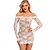 cheap Sexy Bodies-Women&#039;s Plus Size Suits Chemises &amp; Negligees Solid Colored Polyester Strapless Mesh Lace Spring &amp; Summer Fall &amp; Winter White Black / Super Sexy