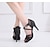 ieftine Pantofi Dans Latin-Pentru femei Încălțăminte latină Petrecere Performanță Antrenament Sandale de cristal Călcâi Cristale / Strasuri Subțire superioară Cureaua de legătură Negru