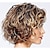 cheap Synthetic Trendy Wigs-Synthetic Wig Curly Hathaway Layered Haircut Wig Short Chocolate Synthetic Hair 12 inch Women&#039;s Women Synthetic Sexy Lady Dark Brown Gold Blonde Ombre hairjoy