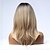 cheap Synthetic Trendy Wigs-Synthetic Wig Matte kinky Straight Neat Bang Wig Long Light Blonde Synthetic Hair 20 inch Women&#039;s Adorable Blonde
