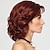 economico parrucca più vecchia-parrucche rosse per le donne parrucca sintetica parrucca riccia asimmetrica breve bordeaux capelli sintetici 12 pollici design alla moda donna bordeaux sintetico