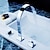 Недорогие Несколько отверстий-смеситель для раковины для ванной комнаты - поворотный / широкий / водопад хромированный на столешнице две ручки три отверстия смесители для ванны