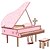levne 3D puzzle-3D puzzle Dřevěné puzzle Papírové modely Piano Hudební nástroje Udělej si sám Nábytek Simulace lepenkový papír Klasické Dětské Dospělé Unisex Chlapecké Dívčí Hračky Dárek