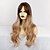 cheap Synthetic Trendy Wigs-Synthetic Wig Curly Matte Middle Part With Bangs Wig Long Light Blonde Synthetic Hair 28 inch Women&#039;s Exquisite curling Blonde