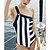 cheap Wetsuits &amp; Diving Suits-Women&#039;s One Piece Swimsuit Padded Swimwear Bodysuit Swimwear Black Black / White Quick Dry Breathable Comfortable Sleeveless - Swimming Surfing Water Sports Summer / Stretchy