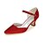 cheap Wedding Shoes-Women&#039;s Wedding Shoes Wedding Party &amp; Evening Solid Colored Wedding Heels Summer Block Heel Square Toe Minimalism Synthetics Ankle Strap Black Silver Red
