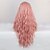 cheap Synthetic Trendy Wigs-Synthetic Wig Wavy Matte Neat Bang Wig Long Pink+Red Synthetic Hair 28 inch Women&#039;s Fashionable Design curling Pink