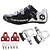 ieftine サイクリングシューズ-SIDEBIKE Cycling Shoes Road Bike Shoes With Pedals &amp; Cleats  Nylon Carbon Fiber Breathable Cushioning Ultra Light (UL) Cycling Red / black Men&#039;s Cycling Shoes / Quick Dry