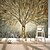 tanie Murale ścienne-Fototapeta tapeta naklejka ścienna pokrywająca druk skórka i kij zdejmowane drzewo życia złote płótno wystrój domu home