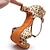 ieftine Pantofi Dans Latin-Pentru femei Încălțăminte latină Pantofi Salsa Pantofi De Dans Performanță Antrenament Model / Imprimare De Bază Profesional Brant mai moale Pană / Blană Grosime călcâială Buclă Centură-T Leopard