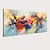 billige Abstrakte malerier-Hang-Painted Oliemaleri Hånd malede Horisontal panorama Abstrakt Blomstret / Botanisk Moderne Omfatter indre ramme / Valset lærred