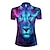 cheap Men&#039;s Clothing Sets-21Grams Women&#039;s Short Sleeve Cycling Jersey with Shorts Summer Nylon Polyester Blue Gradient Lion Funny Bike Clothing Suit 3D Pad Ultraviolet Resistant Quick Dry Breathable Reflective Strips Sports