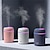 cheap Décor &amp; Night Lights-2pcs Portable 300ml Humidifier USB Ultrasonic Dazzle Cup Aroma Diffuser Cool Mist Maker Air Humidifier Purifier with Romantic Light