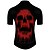 cheap Women&#039;s Cycling Clothing-21Grams® Men&#039;s Short Sleeve Cycling Jersey Summer Nylon Polyester Black / Red Patchwork Sugar Skull Skull Bike Jersey Top Mountain Bike MTB Road Bike Cycling Breathable Ultraviolet Resistant Quick Dry