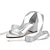olcso Esküvői cipők-Női Esküvői cipők Ruha cipő Menyasszonyi cipők Csokornyakkendő Fűző Kubai sarok Lábujj nélküli minimalizmus Szatén Fűzős Fekete Fehér Kristály