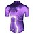 cheap Men&#039;s Clothing Sets-21Grams Men&#039;s Short Sleeve Cycling Jersey with Shorts Summer Nylon Polyester Violet Lightning Gradient 3D Bike Clothing Suit 3D Pad Ultraviolet Resistant Quick Dry Breathable Reflective Strips Sports