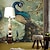 abordables papel pintado de animales-Cool wallpapers mural de la pared hermoso papel pintado etiqueta de la pared que cubre la impresión adhesivo requerido pavo real pájaro animal lienzo decoración del hogar