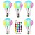 cheap LED Smart Bulbs-5pcs Christmas Party Decorative E27 E14 RGBW LED Light Bulb 5W 16 Color Changing Magic Dimmable Globe Lamp With 24 Key Controller 85-265V