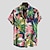 Χαμηλού Κόστους ανδρικά πέτο πουκάμισα Χαβάης-Ανδρικά Πουκάμισο Χαβανέζικο πουκάμισο Γραφικό πουκάμισο Πουκάμισο Aloha Φλοράλ Γραφική Γιακάς Κουμπωτός γιακάς Μαύρο Πράσινο Ανοικτό Θαλασσί Βυσσινί Πράσινο του τριφυλλιού Στάμπα Πάρτι Καθημερινά