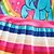 voordelige Casual jurken-Meisjes Lange mouw Tekenfilm 3D-geprinte afbeelding Jurken Actief Tot de knie Katoen Jurk Rood Paard Kinderen Normale pasvorm Afdrukken