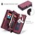 abordables Fundas y Carcasas iPhone-caseme wallet case for iphone 13 12 11 pro max magnetic se 3 bolsillo con cremallera desmontable durable pu leather flip case wallet with 17 card slots holder for women men