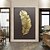 cheap Abstract Paintings-Mintura Original Hand Painted Modern Abstract Golden Oil Paintings on Canvas Wall Picture Pop Art Posters For Home Decoration Ready To Hang With Stretched Frame
