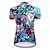 cheap Cycling Jerseys-21Grams® Women&#039;s Cycling Jersey Short Sleeve Mountain Bike MTB Road Bike Cycling Graphic Sugar Skull Novelty Jersey Shirt Blue Cycling Breathable Ultraviolet Resistant Sports Clothing Apparel