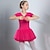 ieftine Ținute Balet-Balet Rochie Arc Voaluri Cascadă Ruching Fete Antrenament Performanță Manșon scurt Înalt Spandex Tulle