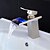رخيصةأون حنفيات مغاسل الحمام-بالوعة الحمام الحنفية - LED فولاذ مقاوم للصدأ وعاء التعامل مع واحد ثقب واحدBath Taps