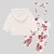 cheap Sets-Baby Girls&#039; Active Basic Daily Sports Cotton Print Long Sleeve Long Clothing Set White / Toddler