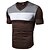 cheap Men&#039;s Shirts-Men&#039;s T shirt Solid Colored Color Block Patchwork Short Sleeve Athleisure Tops Basic V Neck Light Brown Gray White / Sports / Gym